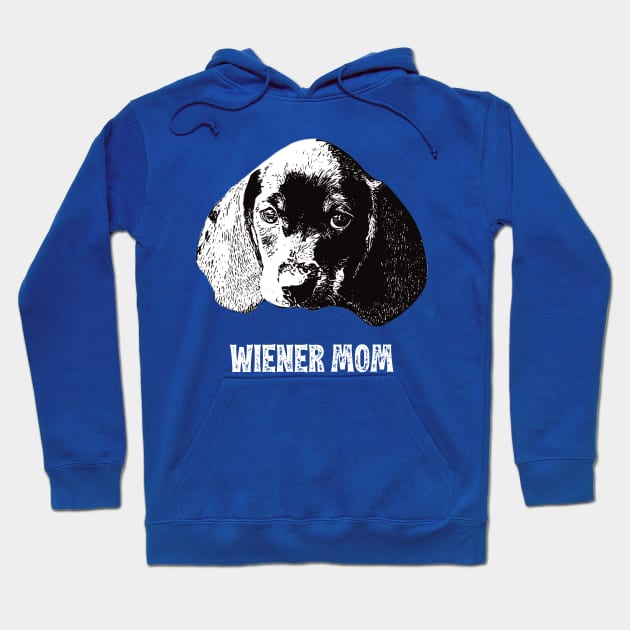 Wiener Mom Dachshund Design Hoodie by DoggyStyles